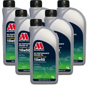 MILLERS EE Performance Abarth 10w50 Fully Synthetic Engine Oil 6x1L