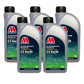 Millers Oils EE Performance C3 5w-30 5w30 Fully Synthetic Engine Oil 5x1L