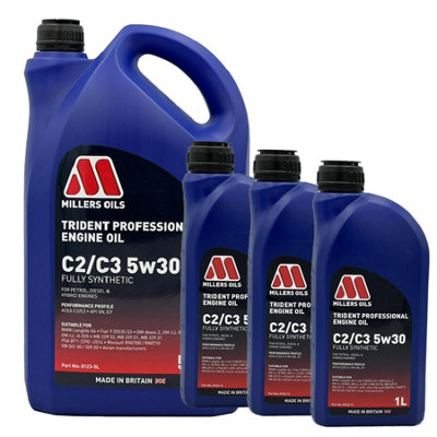 Millers Oils Trident Professional C2/C3 5W-30 5W30 Fully Syn Engine Oil ...