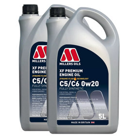 Millers Oils XF Premium 0w20 Fully Synthetic Engine Oil ACEA C5/C6 - 2x5L