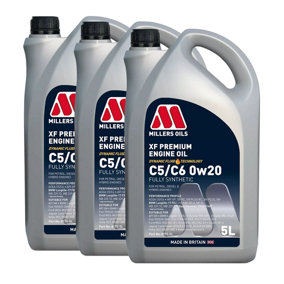 Millers Oils XF Premium 0w20 Fully Synthetic Engine Oil ACEA C5/C6 - 3x5L