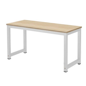 Millhouse Computer Desk Office Study Desk Computer PC Laptop Table  Dining Table Home Office Study LK008 Beech-White