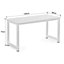 Millhouse Computer Desk Office Study Desk Computer PC Laptop Table Dining Table Home Office Study LK010 White-White