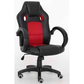 Millhouse New Designed Racing Sport Swivel with Back Support Office Gaming Chair X2710S Black-Red