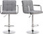 Millhouse Pair of Bar Stools Set with Arms, Backrest, Breakfast Bar, Kitchen and Home Barstools DM717 Grey