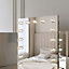 Millie x Laguna Silver Mirrored Dressing Table with LED Tri-Fold Mirror