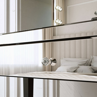 silver dressing table mirror with lights Amazon.com