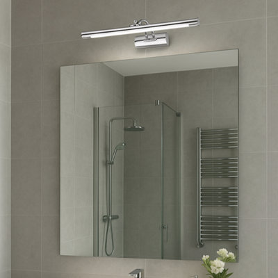 MILLS - CGC Chrome IP44 Bathroom Over Mirror Wall Light With Switch ...