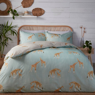 Milo Giraffe Easy Care Reversible Duvet Cover Set