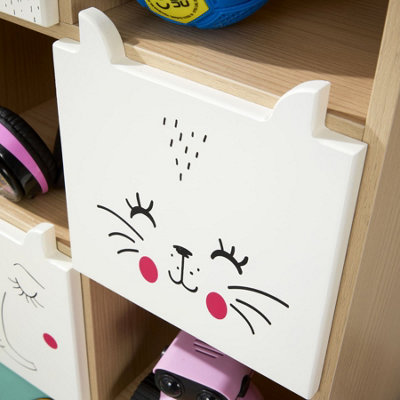 Milo Kids Cube Storage Bookcase with Animal Drawers