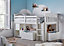 Milo White Sleep Station Desk Storage Kids Bed With Pocket Mattress