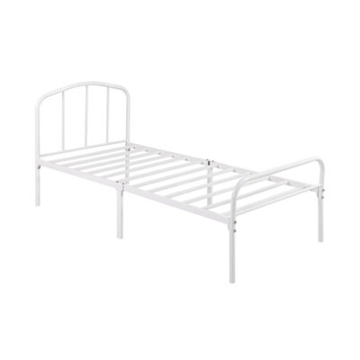 Milton 3.0 Single Metal Bed White