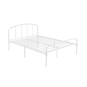Milton 4.6 Double Metal Bed White