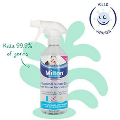 Milton Antibacterial Surface Spray (500ml) - Disinfectant Multi (Pack of 12)