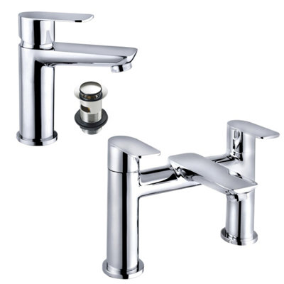 Milton Chrome Basin & Bath Filler Tap Chrome Premium Brassware