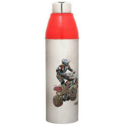 Milton Metal & plastic Red/Quad Bike Print 1000ml Water Bottles