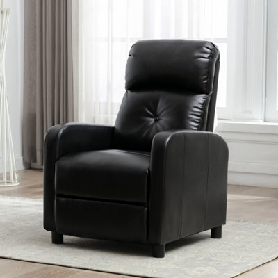 Push back on sale recliner leather