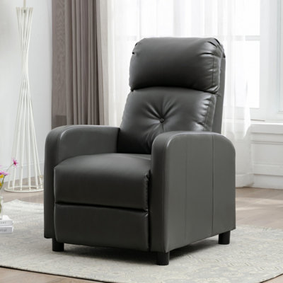 Faux leather store recliner chair