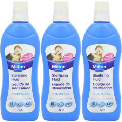 Milton Sterilising Fluid 1L - Baby and Home (Pack of 3)