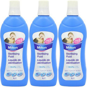 Milton Sterilising Fluid 1L - Baby and Home (Pack of 3)