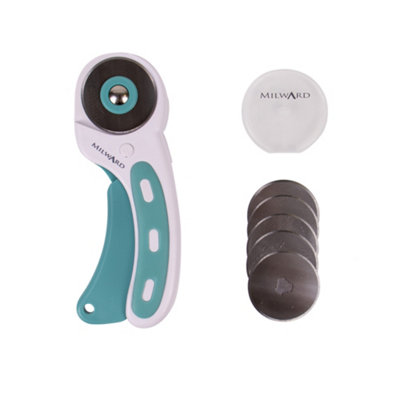 Milward 45mm Rotary Cutter with 5 Blades - Ergonomic, Safety Lock, Left ...