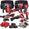 Milwaukee 18V Cordless 8 Piece Tool Kit with 3 x 5.0Ah Batteries T4TM-21