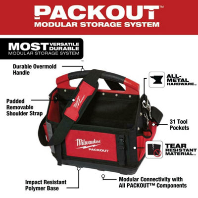 Milwaukee 48-22-8315 15" Packout Modular Tool Accessory Storage Tote Bag Durable