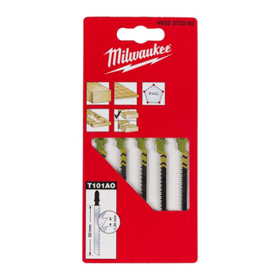 Milwaukee 4932373392 Laminate Flooring Jigsaw Blades 50 X 1.35MM T101AO 5 Pack - 3
