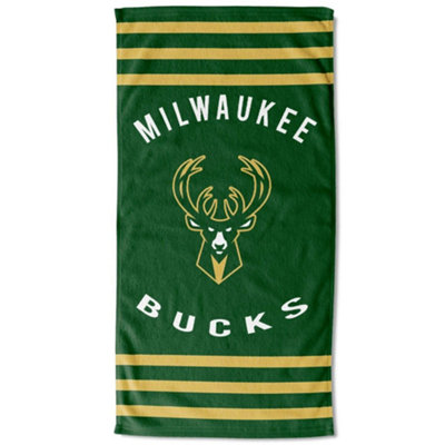 Milwaukee Bucks Stripe Beach Towel Green/Cream/White (One Size) Price Comparisons | Compare The Build