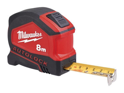 Milwaukee Hand Tools 4932464664 Autolock Tape Measure 8m (Width 25mm)  (Metric only) MHT932464664 DIY at BQ