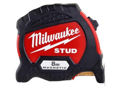 Milwaukee Hand Tools 4932471627 STUD II Magnetic Tape Measure 8m (Width 33mm) (Metric only) MHT932471627