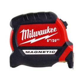 Milwaukee Hand Tools - GEN III Magnetic Tape Measure 8m/26ft (Width 27mm)