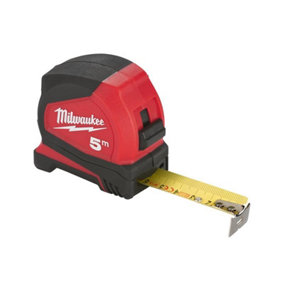 Milwaukee Hand Tools - Pro Compact Tape Measure 5m (Width 25mm) (Metric Only)