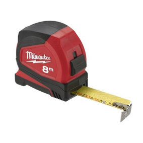 Milwaukee Hand Tools - Pro Compact Tape Measure 8m (Width 25mm) (Metric Only)
