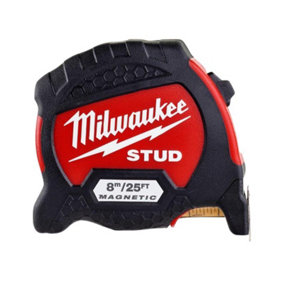 Milwaukee Hand Tools - STUD™ II Magnetic Tape Measure 8m/26ft (Width 33mm)
