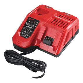 Milwaukee M12-18FC 18v 12v Rapid Battery Charger Fast Charger Li-Ion REDLITHIUM