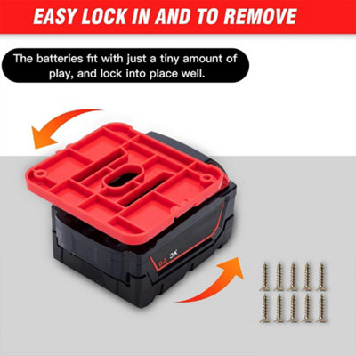Milwaukee M18 18V Battery Wall Mount Holders 11 Pack Durable