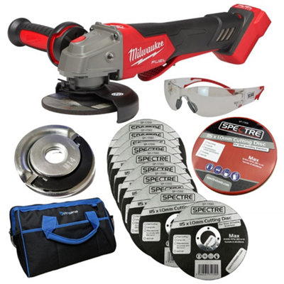 Milwaukee M18FSAGV115XPDB-0 FUEL Grinder Variable Speed Paddle 18V ...