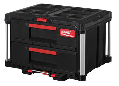 Milwaukee PACKOUT 2 Drawer Tool Box Organiser Stackable Tool Storage ...