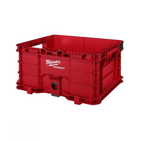 Milwaukee Packout Crate Tool Box Storage Stackable Red Edition
