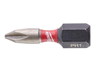 Milwaukee Power Tools - SHOCKWAVE� Impact Duty Bits PH1 x 25mm (Pack 2)