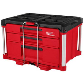 Milwaukee Red Packout Multi-Depth 3 Drawer Tool Box
