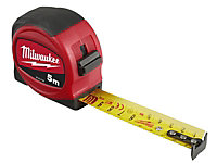 Milwaukee - Slimline Tape Measure 5m (Width 25mm) (Metric Only)