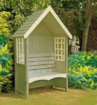 Mimosa Arbour Garden Arch Seat Approx 4 x 2 Feet - 3