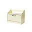 Minack Buttermilk / Cream Wooden Bread Bin, Worktop Storage Box with Shelf