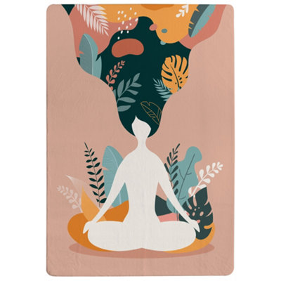 Mindfulness, Meditation And Yoga Woman Designer Special Soft Home Rug