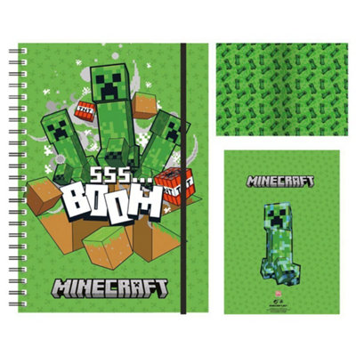 Minecraft A5 Wirebound Notebook Multicoloured (One Size)