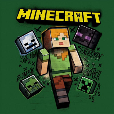 Minecraft Alex Canvas Print Green (30cm x 30cm x