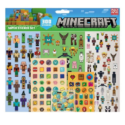 Minecraft Characters Stickers (Pack of 300) Multicoloured (One Size)