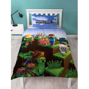 Minecraft Epic Single Duvet Cover and Pillowcase Set